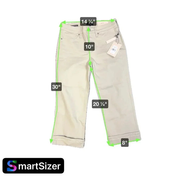 NYDJ Marilyn Straight Cropped LiftxTuck Technology Feather Denim Jeans Women's 4 - Picture 10 of 14